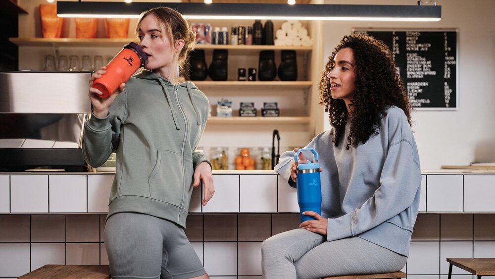 The IceFlow™ Flip Straw termokop, Tigerlily - 0,89 L